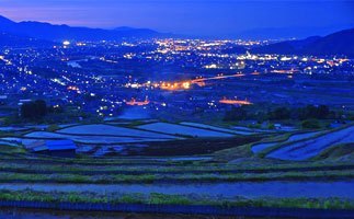 姨捨山の夜景