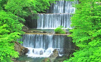 土湯温泉の滝
